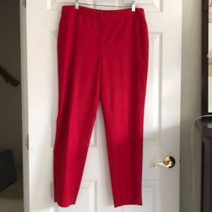 Talbots true red wool flannel pants fully lined sz 10 Heritage style almost new